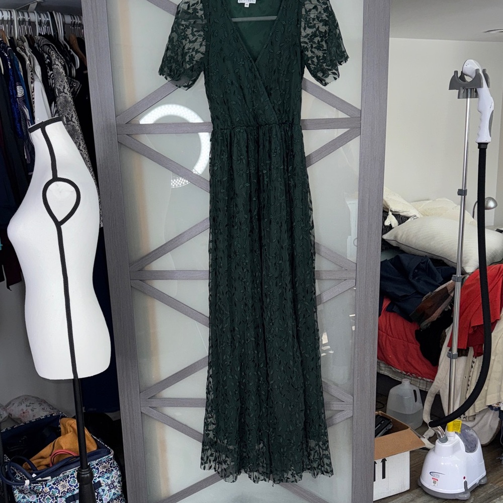 Baltic Born Deep Green Lace Maxi Dress - Picture 3 of 7